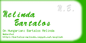 melinda bartalos business card